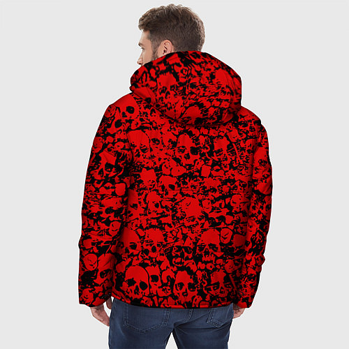 Мужская зимняя куртка DOOM: Blooded Skuls / 3D-Красный – фото 4