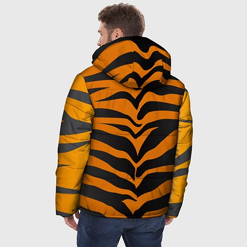 Мужская зимняя куртка Шкура тигра / 3D-Черный – фото 4