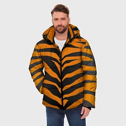 Куртка зимняя мужская Шкура тигра, цвет: 3D-черный — фото 2