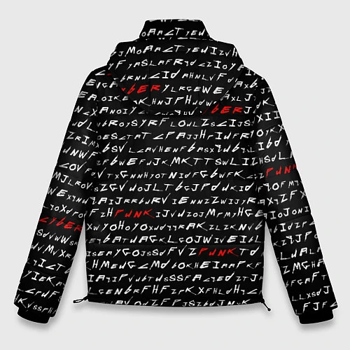 Мужская зимняя куртка Cyberpunk 2077: Words / 3D-Красный – фото 2