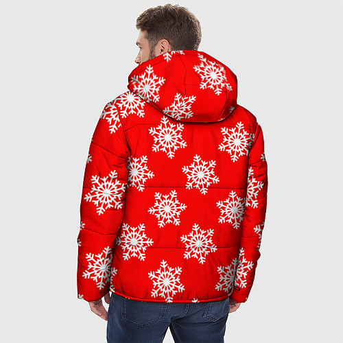 Мужская зимняя куртка Красный снег / 3D-Черный – фото 4