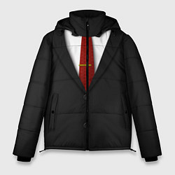 Куртка зимняя мужская Агент 47, цвет: 3D-красный