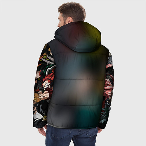 Мужская зимняя куртка Моя геройская академия 1 / 3D-Черный – фото 4