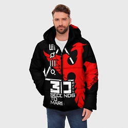 Куртка зимняя мужская 30 Seconds to Mars, цвет: 3D-черный — фото 2
