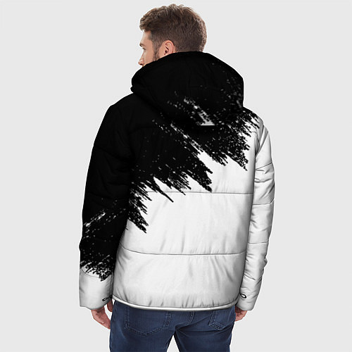 Мужская зимняя куртка BTS: White & Black / 3D-Черный – фото 4