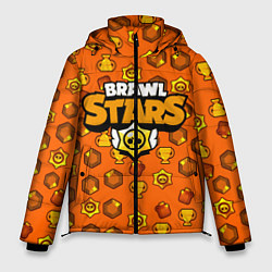 Куртка зимняя мужская Brawl Stars: Orange Team, цвет: 3D-черный