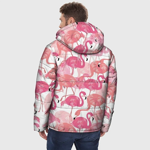 Мужская зимняя куртка Рай фламинго / 3D-Черный – фото 4