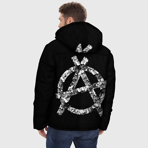 Мужская зимняя куртка Король и Шут Анархия / 3D-Черный – фото 4