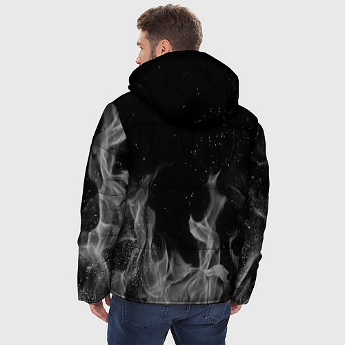 Мужская зимняя куртка L letter flame gray / 3D-Черный – фото 4