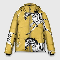 Куртка зимняя мужская Зебра арт, цвет: 3D-черный