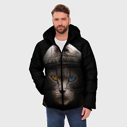 Куртка зимняя мужская Уличный кот, цвет: 3D-черный — фото 2