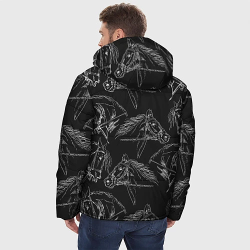 Мужская зимняя куртка Кони / 3D-Черный – фото 4