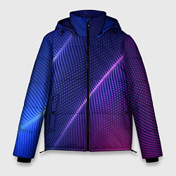 Куртка зимняя мужская Фиолетово 3d волны 2020, цвет: 3D-красный