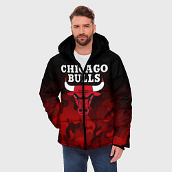 Куртка зимняя мужская CHICAGO BULLS, цвет: 3D-черный — фото 2