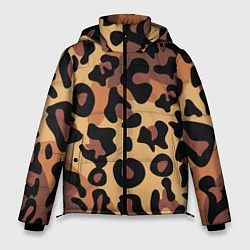Куртка зимняя мужская Кошачий окрас, цвет: 3D-черный