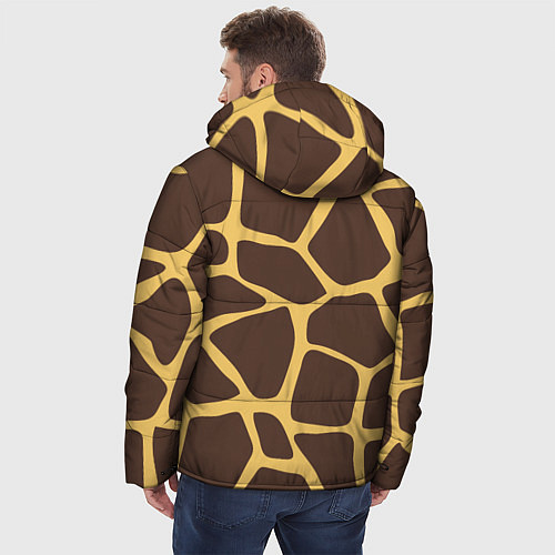 Мужская зимняя куртка Окрас жирафа / 3D-Красный – фото 4