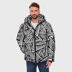 Куртка зимняя мужская Треугольники, цвет: 3D-черный — фото 2