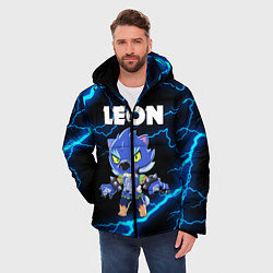 Куртка зимняя мужская BRAWL STARS LEON, цвет: 3D-черный — фото 2