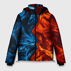 Куртка зимняя мужская Огонь и вода, цвет: 3D-черный