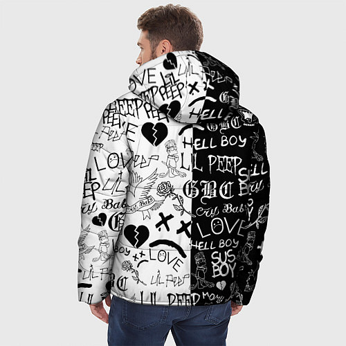 Мужская зимняя куртка LIL PEEP LOGOBOMBING / 3D-Черный – фото 4
