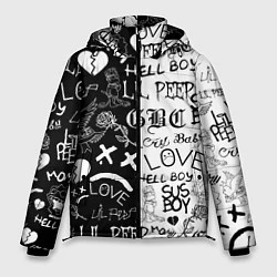 Куртка зимняя мужская LIL PEEP LOGOBOMBING, цвет: 3D-черный