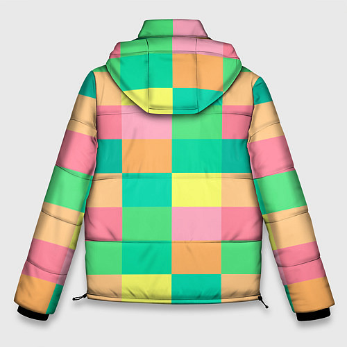 Мужская зимняя куртка Кубик Рубика / 3D-Красный – фото 2