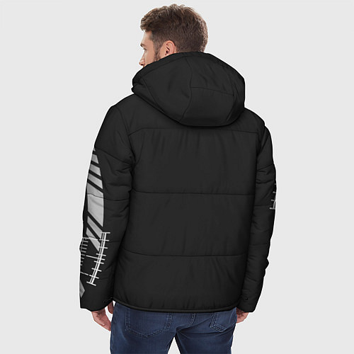 Мужская зимняя куртка Ведьмак / 3D-Черный – фото 4
