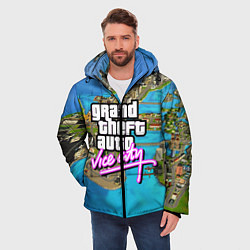 Куртка зимняя мужская GRAND THEFT AUTO:VICE CITY, цвет: 3D-светло-серый — фото 2