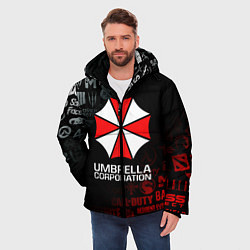 Куртка зимняя мужская RESIDENT EVIL UMBRELLA CORP, цвет: 3D-красный — фото 2