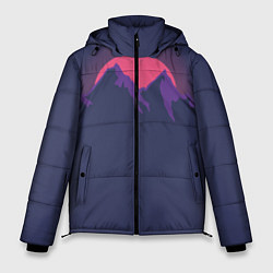 Куртка зимняя мужская Mountain sunset, цвет: 3D-черный