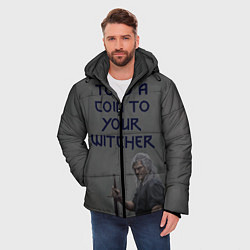 Куртка зимняя мужская ВЕДЬМАКУ ЗАПЛАТИТЕ МОНЕТОЙ, цвет: 3D-черный — фото 2