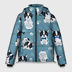 Куртка зимняя мужская Собачки, цвет: 3D-черный