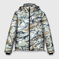 Куртка зимняя мужская Узор красками, цвет: 3D-черный