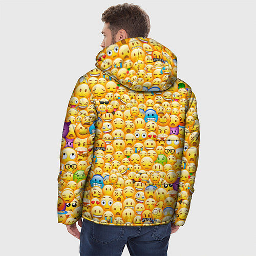Мужская зимняя куртка Смайлики Emoji / 3D-Светло-серый – фото 4
