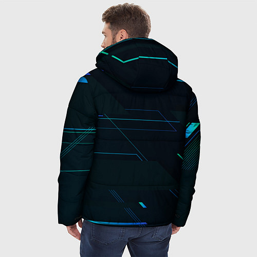 Мужская зимняя куртка Modern Geometry / 3D-Светло-серый – фото 4