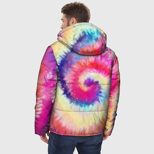 Мужская зимняя куртка Tie Dye vortex / 3D-Черный – фото 4