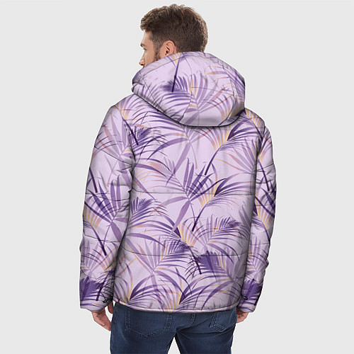 Мужская зимняя куртка Листья / 3D-Черный – фото 4