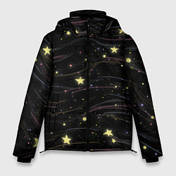 Куртка зимняя мужская Звезды, цвет: 3D-черный