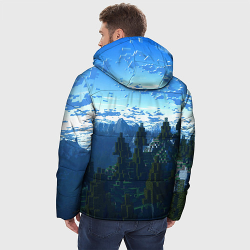 Мужская зимняя куртка Minecraft Майнкрафт / 3D-Светло-серый – фото 4