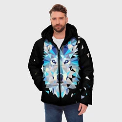 Куртка зимняя мужская Волк, цвет: 3D-черный — фото 2