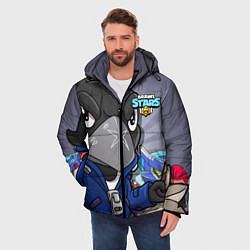 Куртка зимняя мужская BRAWL STARS CROW, цвет: 3D-светло-серый — фото 2