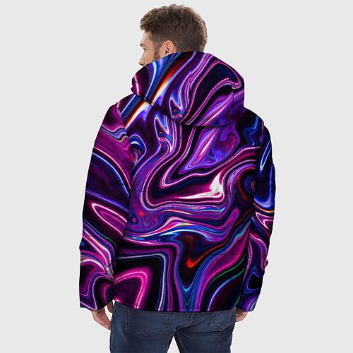 Мужская зимняя куртка Abstract Fluid / 3D-Черный – фото 4