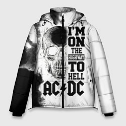 Куртка зимняя мужская I'm on the highway to hell ACDC, цвет: 3D-светло-серый