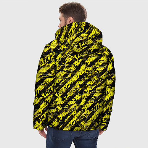 Мужская зимняя куртка Детектив Пикачу / 3D-Черный – фото 4