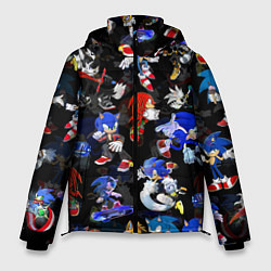 Куртка зимняя мужская Sonic паттерн, цвет: 3D-черный