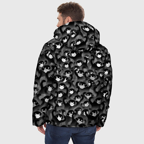 Мужская зимняя куртка Ъуъ съуки в маске / 3D-Черный – фото 4