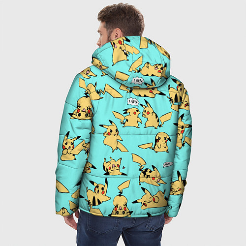 Мужская зимняя куртка Pikachu / 3D-Черный – фото 4