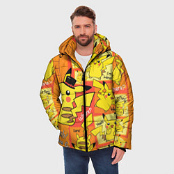 Куртка зимняя мужская Pikachu, цвет: 3D-красный — фото 2