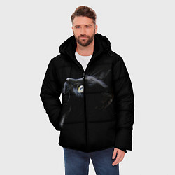 Куртка зимняя мужская Кот, цвет: 3D-черный — фото 2