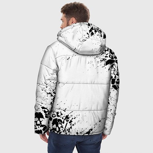 Мужская зимняя куртка БЕЛЫЕ ЧЕРЕПА / 3D-Черный – фото 4